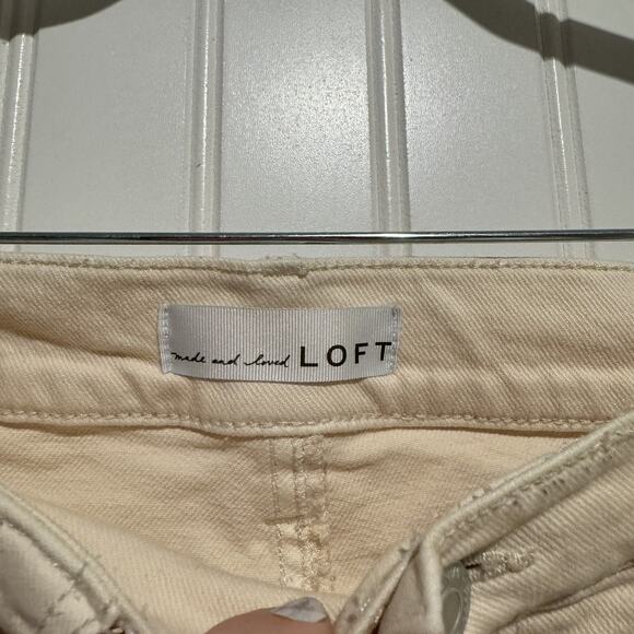 Loft Beige Relaxed Flare Pants Size 4 - Picture 3 of 6